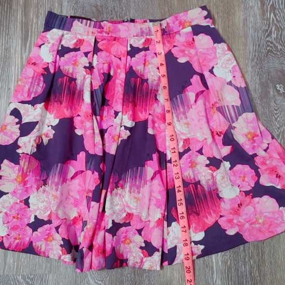 Cynthia Rowley Floral Pleated Flare Skirt - Picture 9 of 9